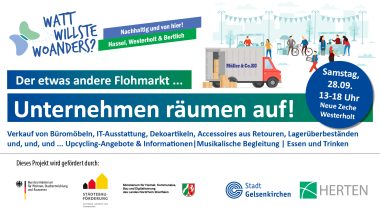 Trödelmarkt "Unternehmen räumen auf" auf der Neuen Zeche Westerholt am 28. September 2024