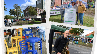 Foto-Collage vom Aktionstag des Stadtteilbüros Hassel.Westerholt.Bertlich "Unternehmen räumen auf"